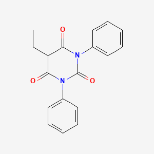 molecular formula C18H16N2O3 B1618012 Barbituric acid, 1,3-diphenyl-5-ethyl- CAS No. 741-81-1