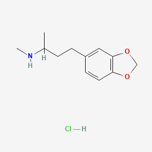 molecular formula C12H18ClNO2 B1618047 N,alpha-Dimethyl-1,3-benzodioxole-5-propanamine hydrochloride CAS No. 92279-85-1