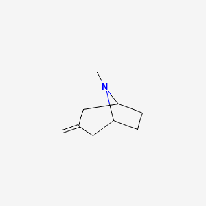 molecular formula C9H15N B1618067 8-Methyl-3-methylene-8-azabicyclo[3.2.1]octane CAS No. 99838-33-2