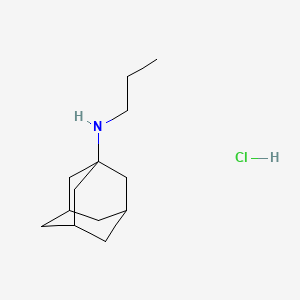 molecular formula C13H24ClN B1618086 1-Adamantanamine, N-propyl-, hydrochloride CAS No. 3717-48-4