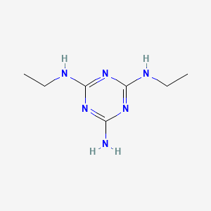 molecular formula C7H14N6 B1618094 1,3,5-Triazine-2,4,6-triamine, N,N'-diethyl- CAS No. 5606-16-6