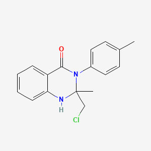 2-(chloromethyl)-2-methyl-3-(4-methylphenyl)-1H-quinazolin-4-one