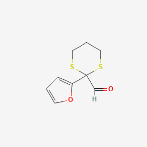 2-(Furan-2-yl)-1,3-dithiane-2-carbaldehyde