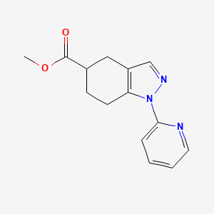 molecular formula C14H15N3O2 B1618111 Methyl 1-(pyridin-2-yl)-4,5,6,7-tetrahydro-1H-indazole-5-carboxylate CAS No. 68587-29-1