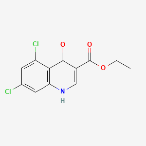 molecular formula C12H9Cl2NO3 B1618147 Ethyl 5,7-dichloro-4-hydroxyquinoline-3-carboxylate CAS No. 93514-82-0