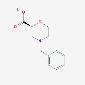 molecular formula C12H15NO3 B1618148 (S)-4-Benzylmorpholine-2-carboxylic acid CAS No. 1030837-49-0