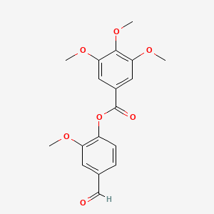 molecular formula C18H18O7 B1618150 4-Formyl-2-methoxyphenyl 3,4,5-trimethoxybenzoate CAS No. 71989-95-2