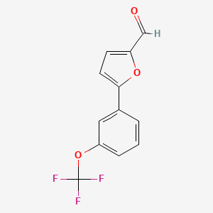 molecular formula C12H7F3O3 B1618151 5-[3-(Trifluoromethoxy)phenyl]furan-2-carbaldehyde CAS No. 306935-96-6