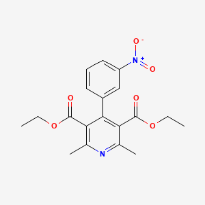 molecular formula C19H20N2O6 B1618169 Diethyl 2,6-dimethyl-4-(3-nitrophenyl)pyridine-3,5-dicarboxylate CAS No. 4408-96-2