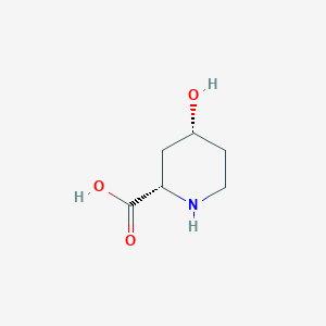 molecular formula C6H11NO3 B161819 (2S,4R)-4-hydroxypiperidine-2-carboxylic acid CAS No. 1844-40-2