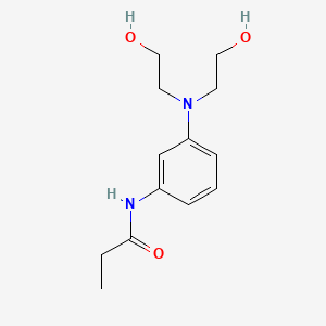 molecular formula C13H20N2O3 B1618254 Propanamide, N-[3-[bis(2-hydroxyethyl)amino]phenyl]- CAS No. 68189-36-6
