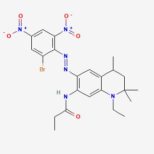 molecular formula C23H27BrN6O5 B1618268 N-[6-[(2-bromo-4,6-dinitrophenyl)diazenyl]-1-ethyl-2,2,4-trimethyl-3,4-dihydroquinolin-7-yl]propanamide CAS No. 63134-10-1