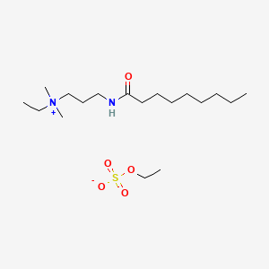 molecular formula C18H40N2O5S B1618269 1-Propanaminium, N-ethyl-N,N-dimethyl-3-[(1-oxononyl)amino]-, ethyl sulfate CAS No. 61886-48-4