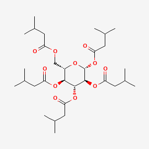 molecular formula C31H52O11 B1618272 D-Glucopyranose, pentakis(3-methylbutanoate) CAS No. 63450-57-7