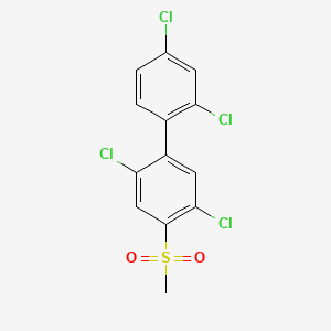 molecular formula C13H8Cl4O2S B1618275 2,2',4',5-Tetrachloro-4-(methylsulfonyl)-1,1'-biphenyl CAS No. 69797-52-0
