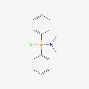 molecular formula C14H16ClNSi B1618278 Silanamine, 1-chloro-N,N-dimethyl-1,1-diphenyl- CAS No. 25374-11-2