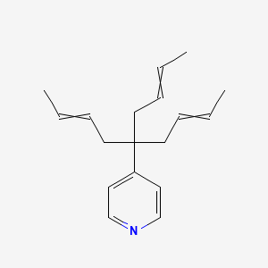 molecular formula C18H25N B1618280 4-(1,1-Di-2-butenyl-3-pentenyl)pyridine CAS No. 70776-89-5