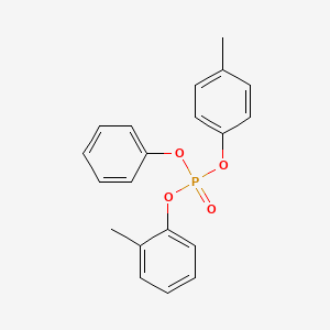 molecular formula C20H19O4P B1618281 Phosphoric acid, bis(methylphenyl) phenyl ester CAS No. 26446-73-1