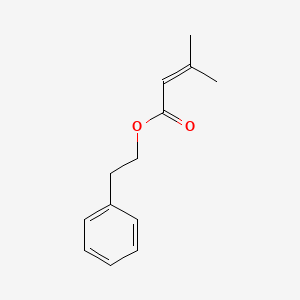 molecular formula C13H16O2 B1618290 2-Butenoic acid, 3-methyl-, 2-phenylethyl ester CAS No. 42078-65-9