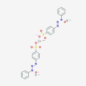 molecular formula C24H20CuN6O8S2 B161830 3-Hydroxy-1-p-sulfonatophenyl-3-phenyltriazene Cu (II) complex CAS No. 129719-60-4