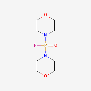 molecular formula C8H16FN2O3P B1618300 Phosphinic fluoride, dimorpholino- CAS No. 565-25-3