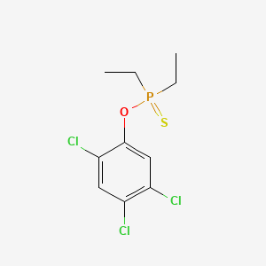 molecular formula C10H12Cl3OPS B1618327 Phosphinothioic acid, diethyl-, O-(2,4,5-trichlorophenyl) ester CAS No. 5745-14-2