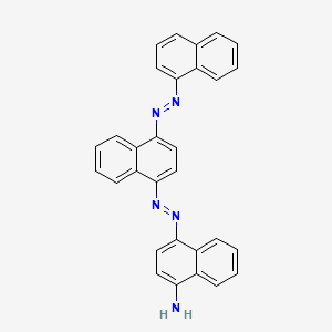 molecular formula C30H21N5 B1618331 1-Naphthalenamine, 4-[[4-(1-naphthalenylazo)-1-naphthalenyl]azo]- CAS No. 6417-19-2