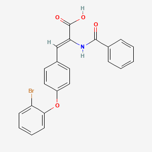 molecular formula C22H16BrNO4 B1618352 (2Z)-2-(Benzoylamino)-3-[4-(2-bromophenoxy)phenyl]-2-propenoic acid CAS No. 639517-90-1