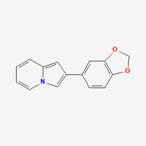 molecular formula C15H11NO2 B1618354 2-Benzo[1,3]dioxol-5-yl-indolizine CAS No. 497226-04-7