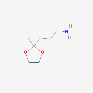 molecular formula C7H15NO2 B1618371 3-(2-Methyl-1,3-dioxolan-2-yl)-1-propanamine CAS No. 66442-97-5