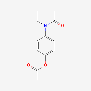 molecular formula C12H15NO3 B1618387 [4-[Acetyl(ethyl)amino]phenyl] acetate CAS No. 529-94-2