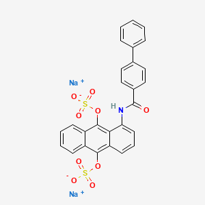 molecular formula C27H17NNa2O9S2 B1618399 Disodium 1-(((1,1'-biphenyl)-4-ylcarbonyl)amino)anthracene-9,10-diyl disulphate CAS No. 3956-62-5