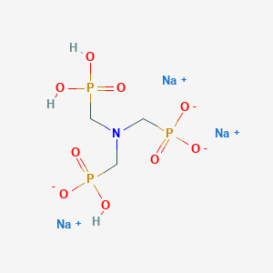 molecular formula C3H9NNa3O9P3 B1618400 Phosphonic acid, [nitrilotris(methylene)]tris-, trisodium salt CAS No. 7611-50-9
