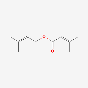 molecular formula C10H16O2 B1618407 2-丁烯酸，3-甲基-，3-甲基-2-丁烯基酯 CAS No. 72779-06-7
