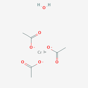molecular formula C6H11CrO7 B1618413 Chromium triacetate monohydrate CAS No. 25013-82-5