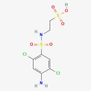 molecular formula C8H10Cl2N2O5S2 B1618431 2,5-Dichloro aniline-4-sulfon tauride CAS No. 41538-78-7