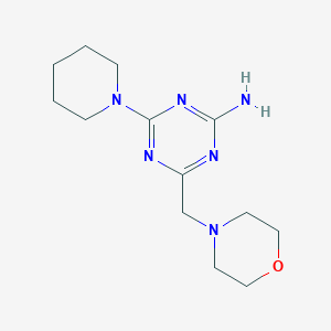 molecular formula C13H22N6O B1618437 s-Triazine, 2-amino-4-(morpholinomethyl)-6-piperidino- CAS No. 21868-45-1
