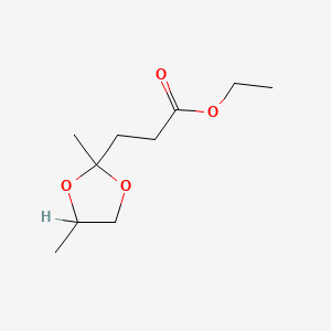 molecular formula C10H18O4 B1618447 1,3-Dioxolane-2-propanoic acid, 2,4-dimethyl-, ethyl ester CAS No. 5413-49-0