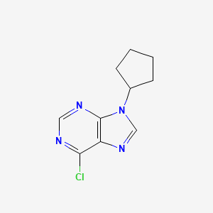molecular formula C10H11ClN4 B1618452 6-Chloro-9-cyclopentyl-9h-purine CAS No. 5444-81-5