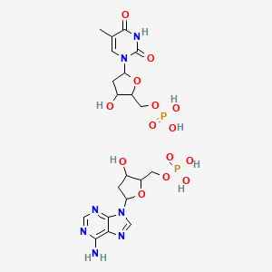 molecular formula C20H29N7O14P2 B1618470 [5-(6-Aminopurin-9-yl)-3-hydroxyoxolan-2-yl]methyl dihydrogen phosphate;[3-hydroxy-5-(5-methyl-2,4-dioxopyrimidin-1-yl)oxolan-2-yl]methyl dihydrogen phosphate CAS No. 86834-22-2