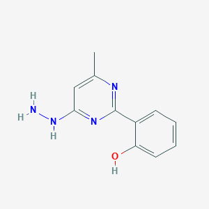 2-(4-Hydrazinyl-6-methylpyrimidin-2-yl)phenol