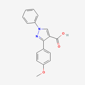 molecular formula C17H14N2O3 B1618495 3-(4-methoxyphenyl)-1-phenyl-1H-pyrazole-4-carboxylic acid CAS No. 372107-36-3