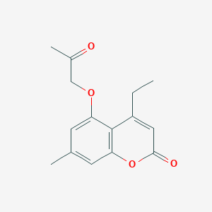 4-ethyl-7-methyl-5-(2-oxopropoxy)-2H-chromen-2-one