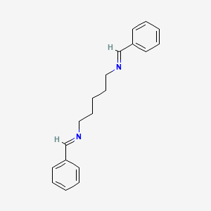 molecular formula C19H22N2 B1618513 n,n'-Bis[(e)-phenylmethylidene]pentane-1,5-diamine CAS No. 6958-80-1