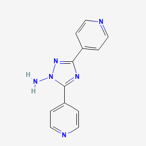 molecular formula C12H10N6 B1618540 1-Amino-3,5-bis(4-pyridyl)-1H-1,2,4-triazole CAS No. 4923-06-2