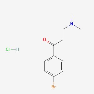 molecular formula C11H15BrClNO B1618542 Propiophenone, 4'-bromo-3-(dimethylamino)-, monohydrochloride CAS No. 881-83-4