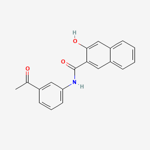 molecular formula C19H15NO3 B1618589 2-Naphthalenecarboxamide, N-(3-acetylphenyl)-3-hydroxy- CAS No. 30366-97-3
