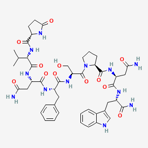molecular formula C46H60N12O12 B1618597 Gvapspat amide CAS No. 93208-51-6