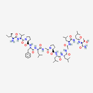 molecular formula C68H114N14O14 B1618598 Icaria chemotactic peptide CAS No. 97055-09-9
