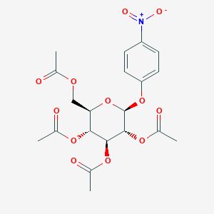 molecular formula C20H23NO12 B016186 beta-D-Glucopyranoside, 4-nitrophenyl, 2,3,4,6-tetraacetate CAS No. 5987-78-0